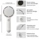 thumbnail image 3 of ZHAOCHENG Mini ventilador de mano, ventilador portátil recargable a batería con espejo de maquillaje con luz LED, para mujeres y niñas, viajes al aire libre (blanco), 3 of 5