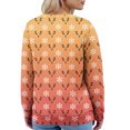 thumbnail image 7 of Women's Fashion Long Sleeve Christmas Snowman Snowflake Print Jacket Cardigan for Holiday Party and Casual Daily Wear,Saffron,S, 7 of 7
