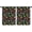 Dinosaur and Paw, variant on Dinosaur and Rocket Black Pattern Insulated Teens Curtains Set Of 2, Bedroom Essentials, Toddler Room Decor 42"x54"
