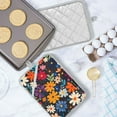 thumbnail image 5 of Yayeee Pot Holders Kitchen Heat Resistant with Pocket 7"x9.8" Cotton Oven Cooking Hot Pads, Bright Colorful Flowers Pattern, 5 of 7