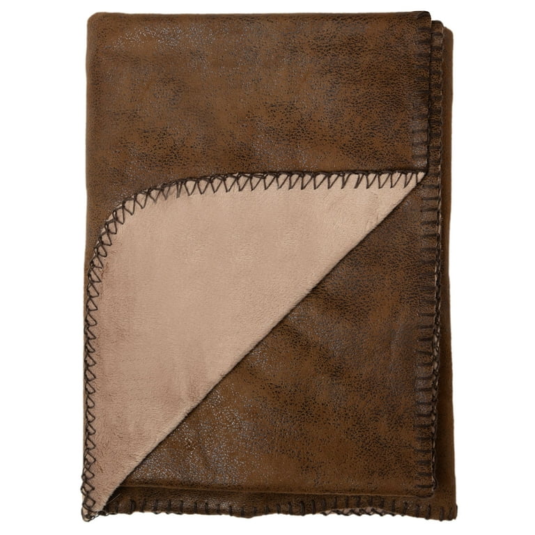 Leather throw blanket sale