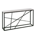 thumbnail image 3 of HomeRoots 402367 52 in. White & Black Faux Marble Frame Console Table, 3 of 5