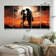 thumbnail image 4 of Designart "Romantic Cowboy in the West" Cowboys Wall Art Prints Set, 4 of 5