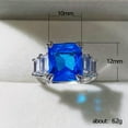 thumbnail image 2 of QQTDFG Gorgeous Blue Zircon Jewelry 925 Silver Ring Women Engagement Rings Size 6-10-Blue-7, 2 of 2