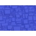 thumbnail image 1 of Ahgly Company Indoor Rectangle Patterned Blue Ribbon Blue Area Rugs, 4' x 6', 1 of 6