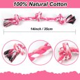 thumbnail image 3 of Vivifying 14 Inch Dog Rope Toys,  Gift For Pets Dog Chew Toys Durable Braided Cotton Pet Chew Rope Toys 3 Knot Tough Rope Chew Toys for Small Dog Cat Puppy Teeth Cleaning Pink, 3 of 9