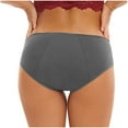 thumbnail image 4 of Ashirexll Postpartum Underwear, Cotton Underwear for Women, Plus Size Solid Color Cotton Breathable Comfortable Panties Gray XXL, 4 of 7