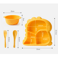 thumbnail image 6 of Silicone Toddler Plates with Spoon Fork Bowl set, Baby Divided Dinosaurs Plates Self Feeding Training Baby Dinner Plate Set, 6 of 7