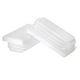 thumbnail image 1 of Prescott Plastics Tapón de plástico rectangular de 1 x 2 pulgadas, insertos blancos (paquete de 50), tapa de extremo blanca para tubos de metal, inserto deslizante para postes de tuberías, sillas y mu, 1 of 1