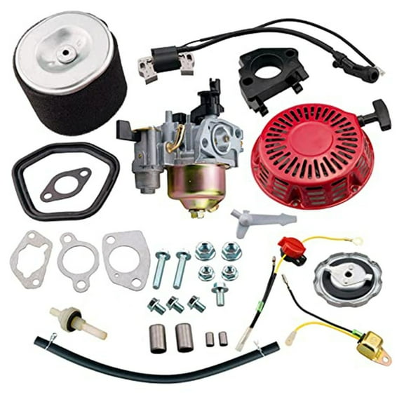 For Honda For GX340 GX420 Tune-Up Kit Complete Recoil Starter & Carburetor Set