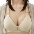 thumbnail image 4 of Sngxgn Bras for Women All Day Comfort Bra, No Wire and Light Padded Bra(Beige,44), 4 of 4