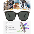 thumbnail image 4 of Lunettes de Soleil Carrées Rétro Surdimensionnées pour Femmes Style Classique Tendance Protection, 4 of 5