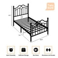 thumbnail image 5 of E-Motie Metal Bed Frame Twin Size with Vintage Victorian Headboard & Footboard, Black, 5 of 9