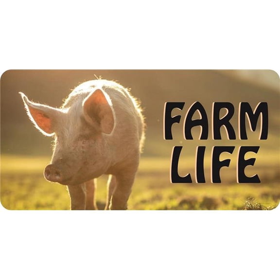 212 Main LPO7696 6 x 12 in. Farm Life with Pigs Photo License Plate
