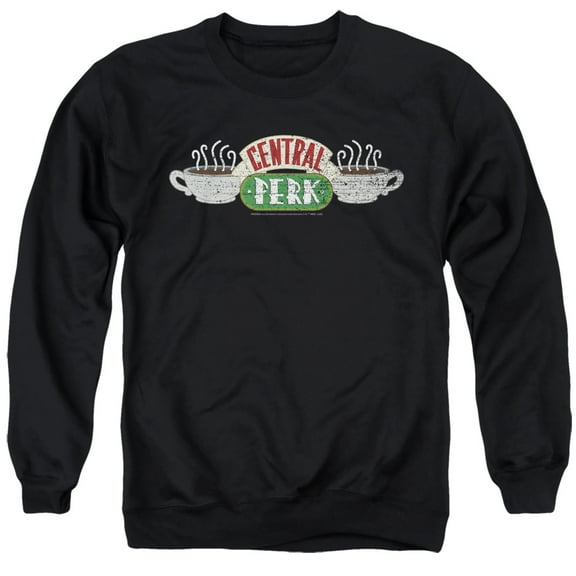 Friends Central Perk 1 Unisex Adult Crewneck Sweatshirt,Black, 3X-Large
