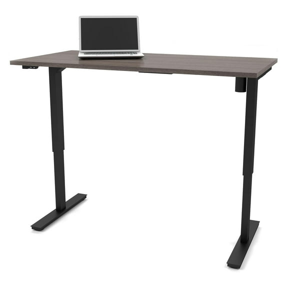 Bestar Electric Height Adjustable Work Table in Bark Gray