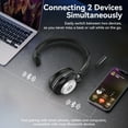 thumbnail image 4 of Trucker Bluetooth Headset with Microphone, with AI Noise Cancelling & Mute Button, Wireless On-Ear Headphones 60 Hrs Working Time, for Trucker Home Office Remote Work Zoom, 4 of 7