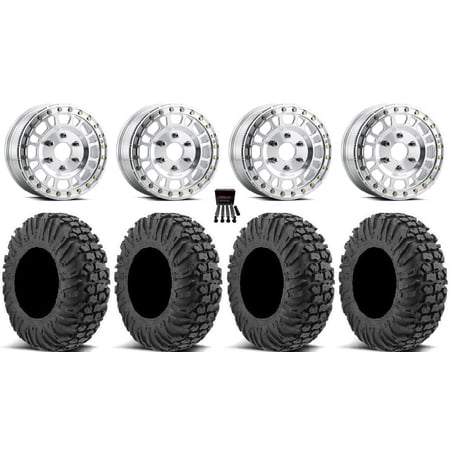 Method 412 Beadlock 15 Wheels Machined 30 MotoVator Tires Can-Am Maverick R