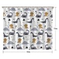 thumbnail image 5 of Gray Brown Dinosaurs Palms Pattern Shower Curtain 84"x72" ,Bathroom Decorative Shower Curtains Set with 12 Hooks,Modern Waterproof Washable Shower Curtain, 5 of 6