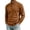 Coffee, variant on Atkumj Mens Quarter Zip Pullover Fashion Warm Loose Ribbed Turtleneck Knit Sweater Casual Solid Color Long Sleeve Mens Pullover Sweater for Daily Walking M