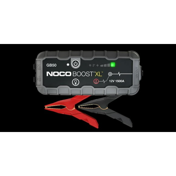 Noco Battery Portable Jump Starter GB50 12 Volt Batteries On Cars/Trucks/SUVs/Motorcycles/ATVs/UTVs/Lawn And Garden; 1500 Amp Peak; One USB Port For Charging Smartphones And Tablets