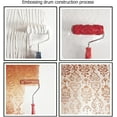 thumbnail image 4 of Rodillo de pintura de patrón texturizado creativo de 7 pulgadas para herramientas de pintura de decoración de pared de escritorio de oficina en casa (color: rojo), 4 of 6