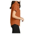 thumbnail image 3 of Yellow Rooster Womens Short Sleeve Easy Care Shirt Texas Orange/Light Stone 4XL, 3 of 6