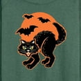 thumbnail image 3 of Instant Message - Vintage Paper Cat Halloween - Women's Lightweight French Terry Long Sleeve Shirt, 3 of 6