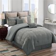 thumbnail image 1 of Elight Home 21713Q Oakley Comforter Set, Grey - Queen Size - 8 Piece, 1 of 1