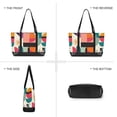thumbnail image 6 of FORMRS Canvas Laptop Tote Bag for Women with 15.6" Computer Compartments Shoulder Handbag, Beige Abstract, 6 of 7