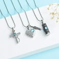 thumbnail image 3 of 3 Pack Cylinder Cross Heart Cremation Jewelry for Ashes 3 Pieces Urn Necklace for Women Men Loved One Keepsake Memorial Mini Urn Holder, 3 of 7