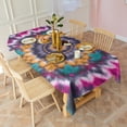 thumbnail image 3 of Colorful Rainbow Tie Dye Spiral Pattern Rectangle Tablecloth 60"x102",Waterproof Polyester Rectangle Table Cloth, Wipeable Spillproof Polyester Tablecloth for Dining, Camping, Indoor and Outdoor, 3 of 6