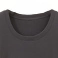 thumbnail image 4 of ClodeEU Women's Slim Fit Short Sleeve Crewneck T Shirt, Solid Color Casual Spring Summer Tee Dark Gray,Womens Plus XL, 4 of 5