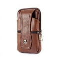 thumbnail image 6 of Men Cell Phone Belt Pack Bag Loop Waist Bag Holster Pouch Case​ Genuine Leather, 6 of 8