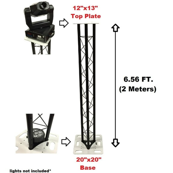 Cedarslink 6.56 FT 2 Meter Triangle Stage/Club DJ Lighting Truss Tower Totem