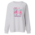 thumbnail image 1 of Gibobby Sudadera navideña mujer Sudadera de manga larga con cuello redondo y estampado navideño informal para mujer para la temporada de otoño e invierno(Gris,CH), 1 of 3