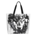 thumbnail image 1 of Disketp Majestic Wolf Landscape Bolsa Tote Estampada para Mujer, Bolso de Hombro y de Mano para Compras y Viajes, 1 of 8
