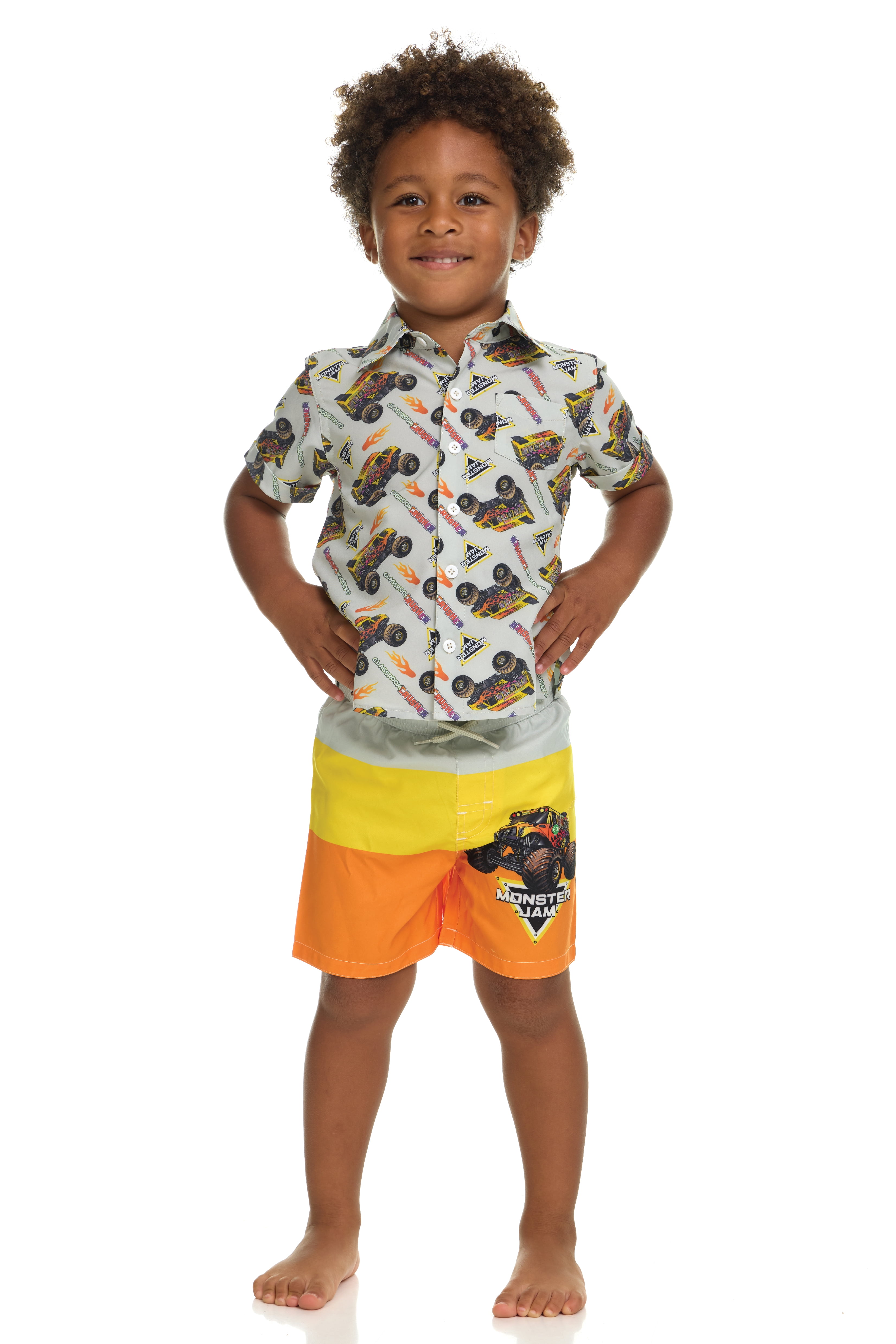 Character Toddler Boy Resort Shirt and Swim Trunk Set, 2-Piece, Sizes 12M - 5T