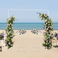 thumbnail image 5 of Weeding Arch Backdrop Stand Set, 6.6FT x 6.6FT Wedding Arches Metal Rectangular Balloon Arch Stand with Flower Stand for Wedding, Birthday, Baby Shower, Anniversary Decoration, 5 of 8