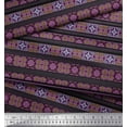 thumbnail image 3 of Soimoi Polyester Crepe Fabric Stripe & Moroccan Kaleidoscope Printed Fabric 1 Yard 42 Inch Wide, 3 of 3