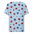 thumbnail image 6 of Womens 4th of July Shirt Patriotic Red White and Blue V Neck T Shirts Casual Summer Holiday Tops Fourth of July Outfit for Women, 6 of 6