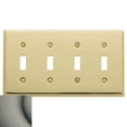 thumbnail image 3 of Beveled Edge 4 Toggle Wall Plate - Polished Brass, 3 of 3
