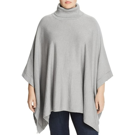 Women's Plus Turtleneck Poncho Sweater 2X