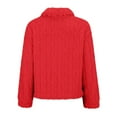 thumbnail image 4 of Women's long-sleeved comfortable and warm wool bed Coat with zipper stand collar,, 4 of 8