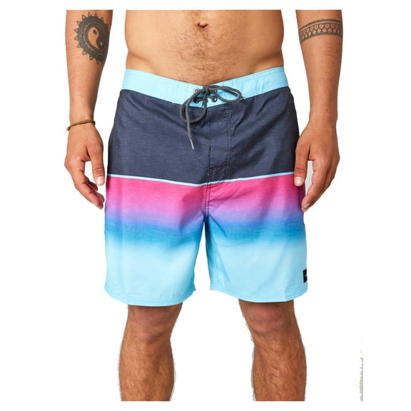 Allover Semi Elastic Elasticated Boardshorts [Retro Blue]