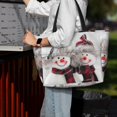 thumbnail image 4 of Wukai Christmas Snowman With Hat Print Zipper Bag,large Beach Tote Bag,Waterproof Sandproof Bag,Grocery and Picnic Tote Travel Bag, 4 of 5