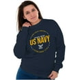 thumbnail image 4 of US Navy Logo Anchors Aweigh Est 1775 Unisex Plus Size Sweatshirt Brisco Brands 3X, 4 of 5