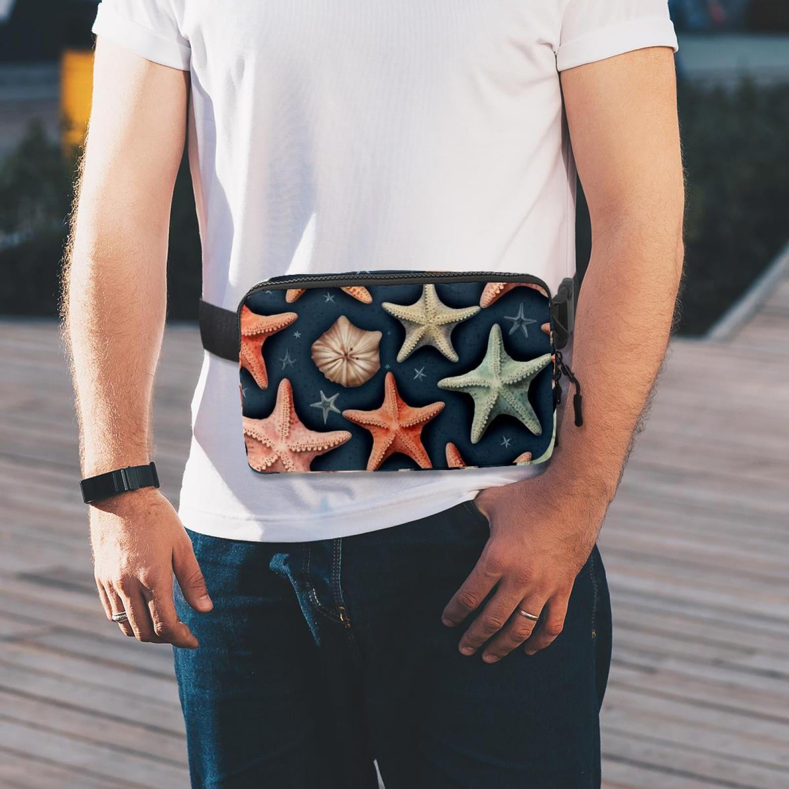 Starfish Lightweight Adjustable Waist Pack with Extension Strap - Unisex Running Belt Fanny Pack