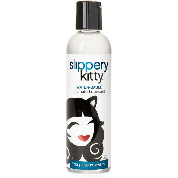 Slippery Kitty Au Naturel, Water Based Personal Lubricant for Women, Men and Couples, 8 oz
