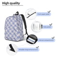 thumbnail image 3 of Rocae Plaid Flowers for Durable Canvas Backpack Leisure Large Bag Travel Rucksack Multi-function Backpack Small, 3 of 8